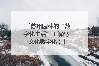 苏州园林的“数字化生活”(解码·文化数字化)